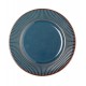 Prato 20,5cm Para Sobremesa De Cerâmica Linear Azul